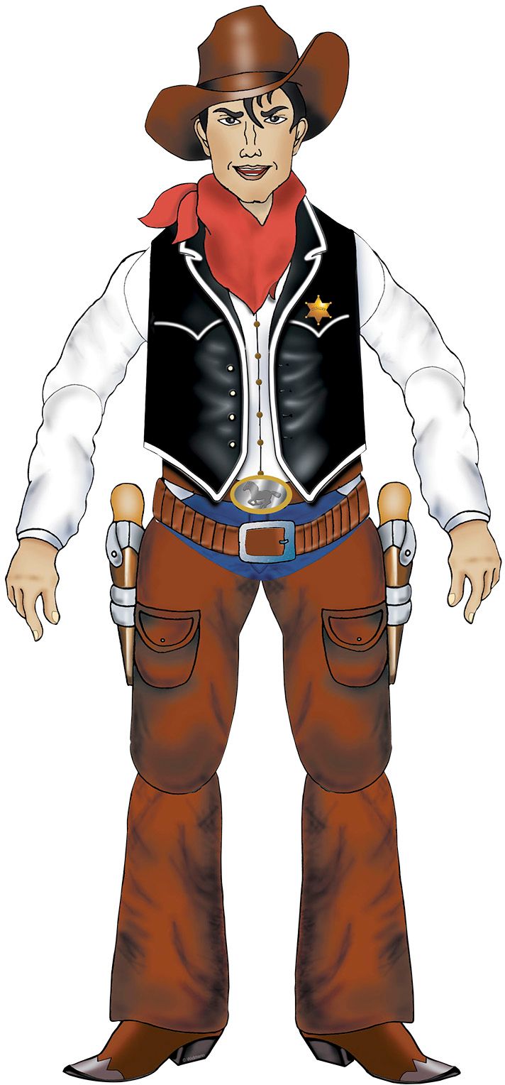 Papieren Cowboy Decoratie