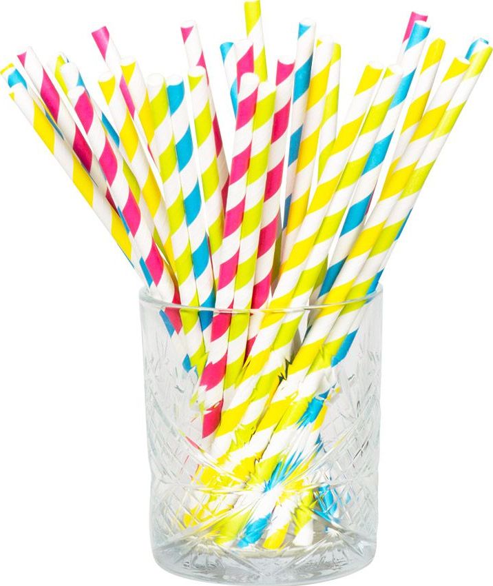 Papieren Rietjes Meerkleurig