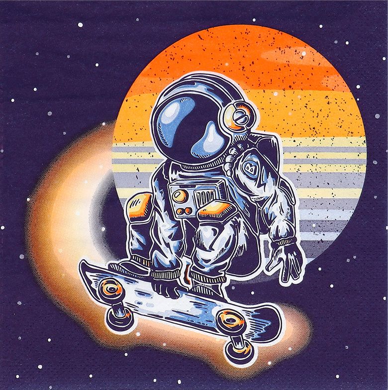 Papieren Ruimte Astronaut Servetten 20 Stuks
