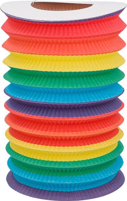 Papieren Trek Lampion Regenboog