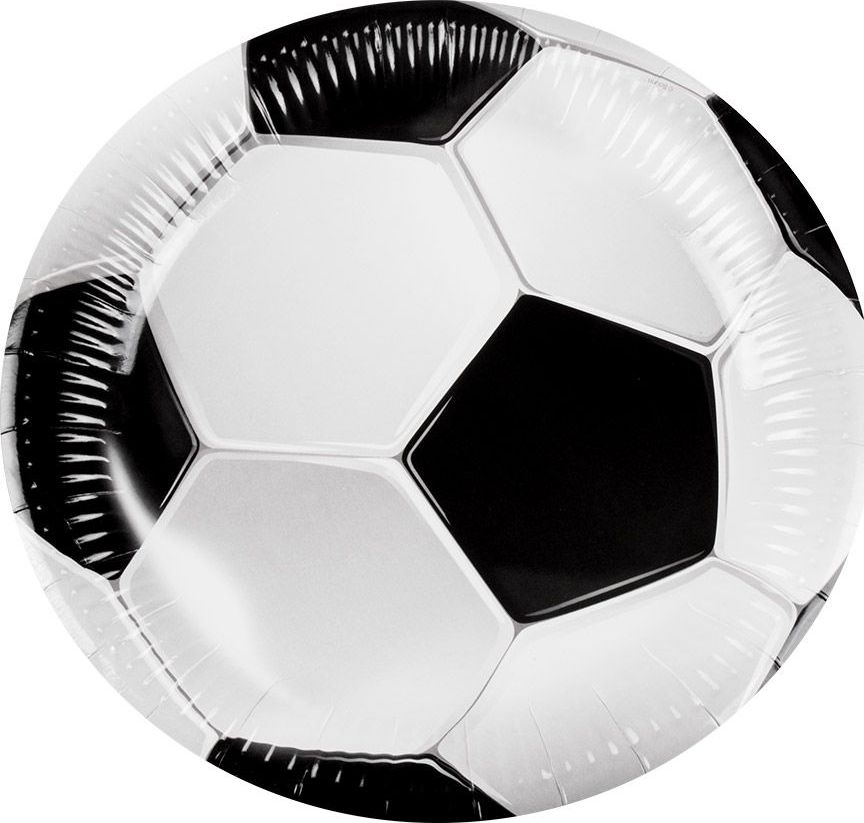 Papieren Voetbal Bordjes 10 Stuks