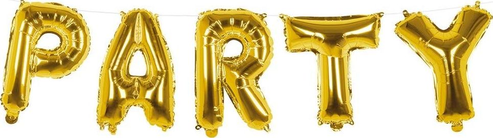 Party' Gouden Folieballonslinger 3M