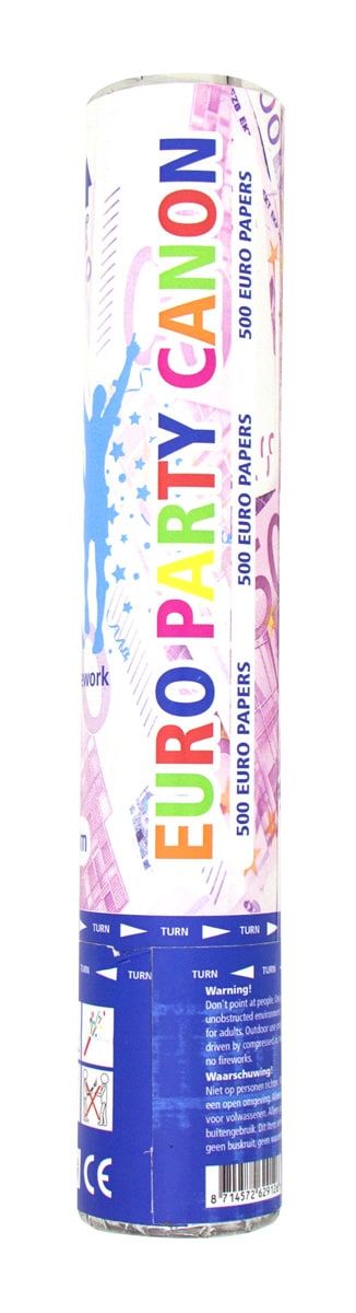 Party Popper Confetti Kanon Euro Biljetten