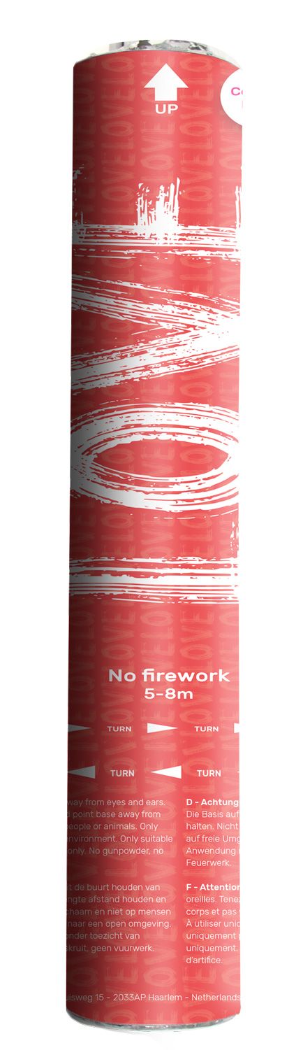 Party Popper Confetti Kanon Love Hartjes