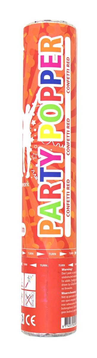Party Popper Confetti Kanon Rood