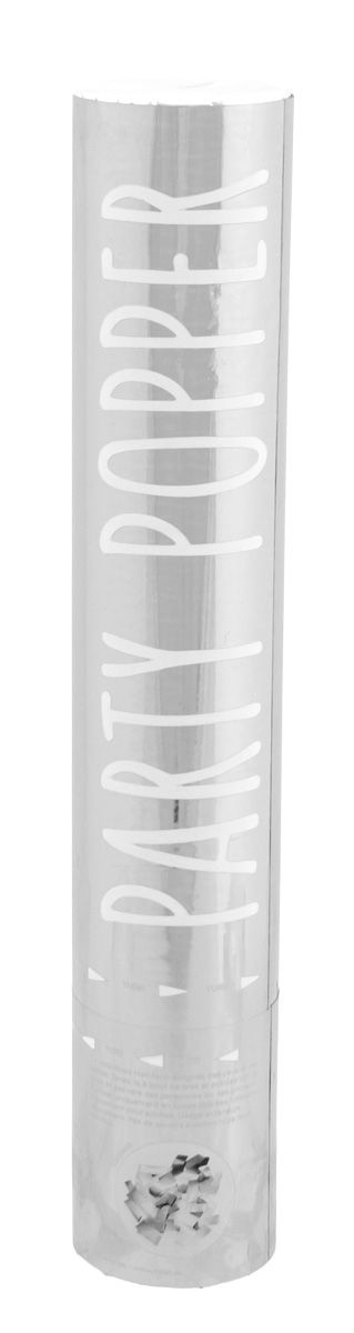 Party Popper Confetti Kanon Zilver