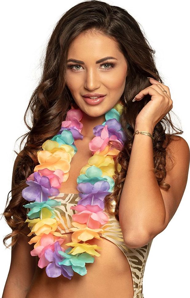 Pastelkleurige Hawaii Bloemen Slinger