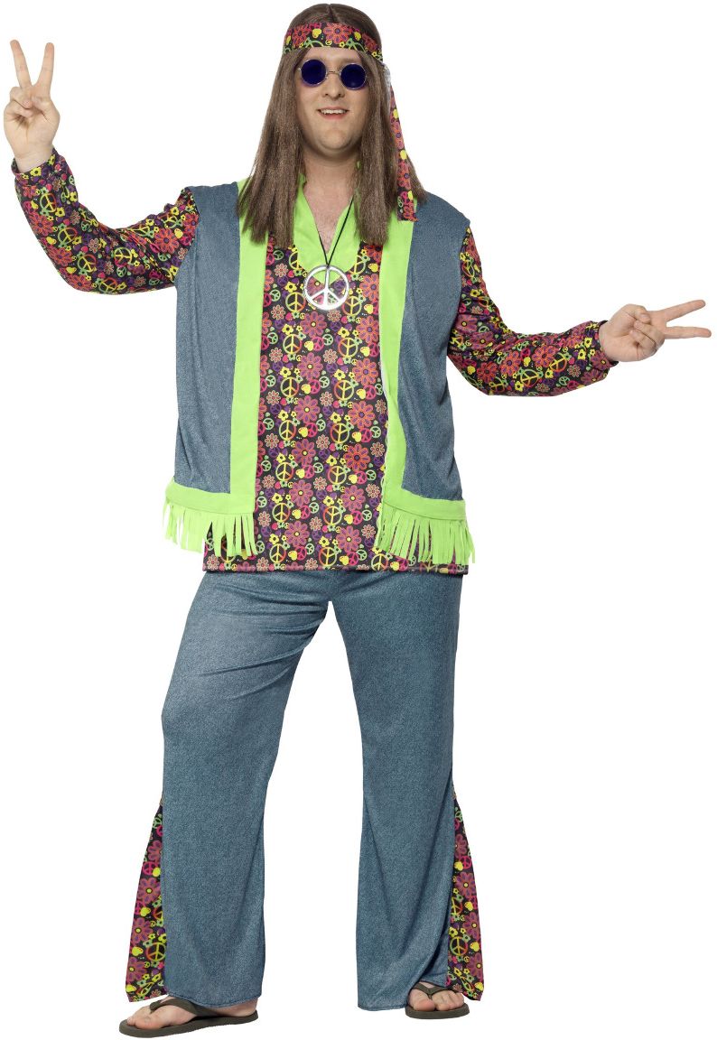 Peace Hippie Kostuum Plus Size