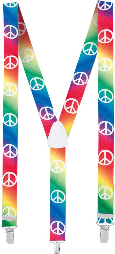 Peace regenboogkleurige bretels