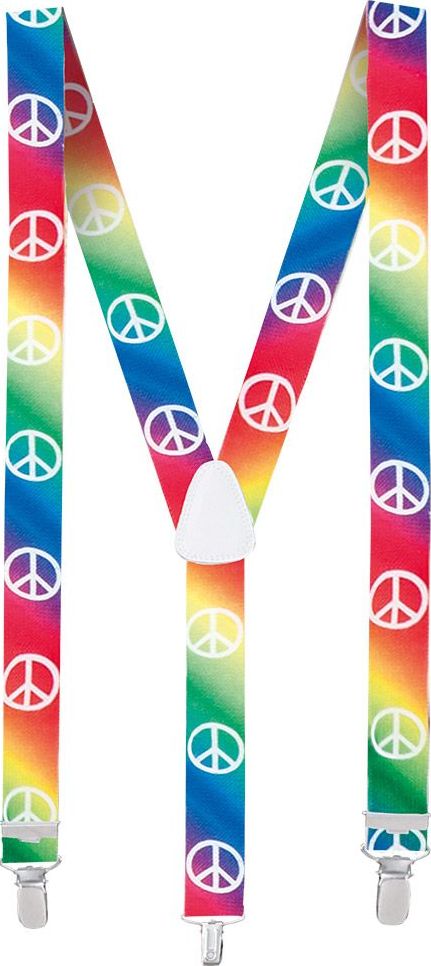 Peace Regenboogkleurige Bretels