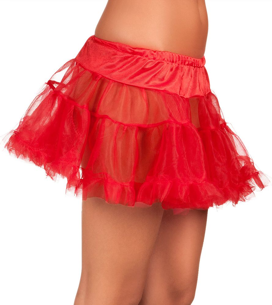 Petticoat dames kort rood