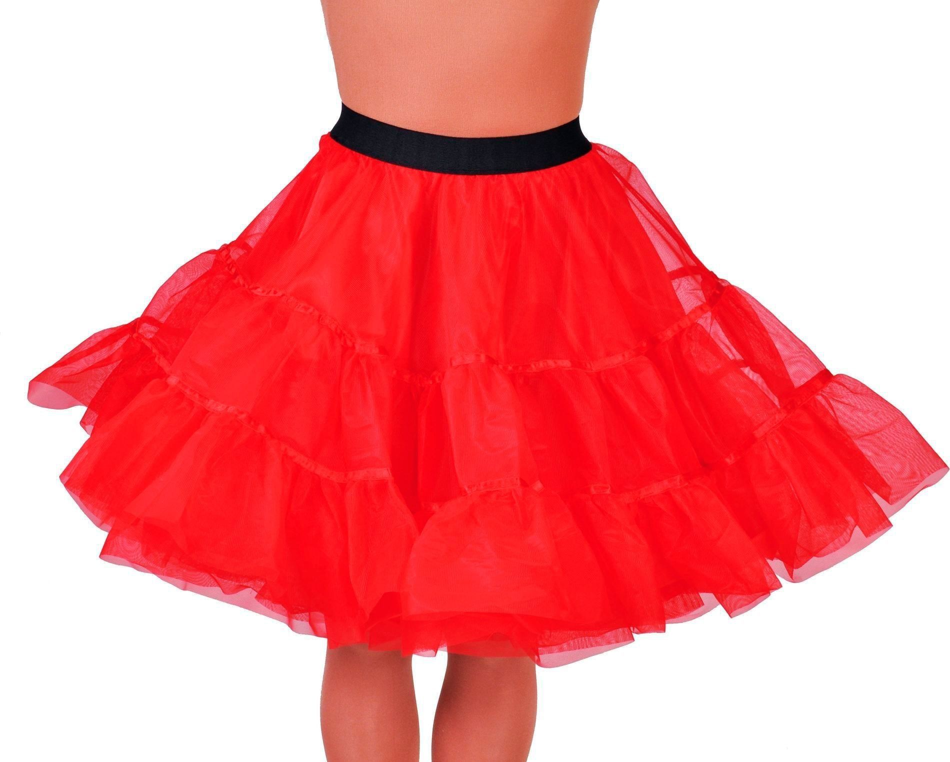 Petticoat Middel Lang Rood Dames