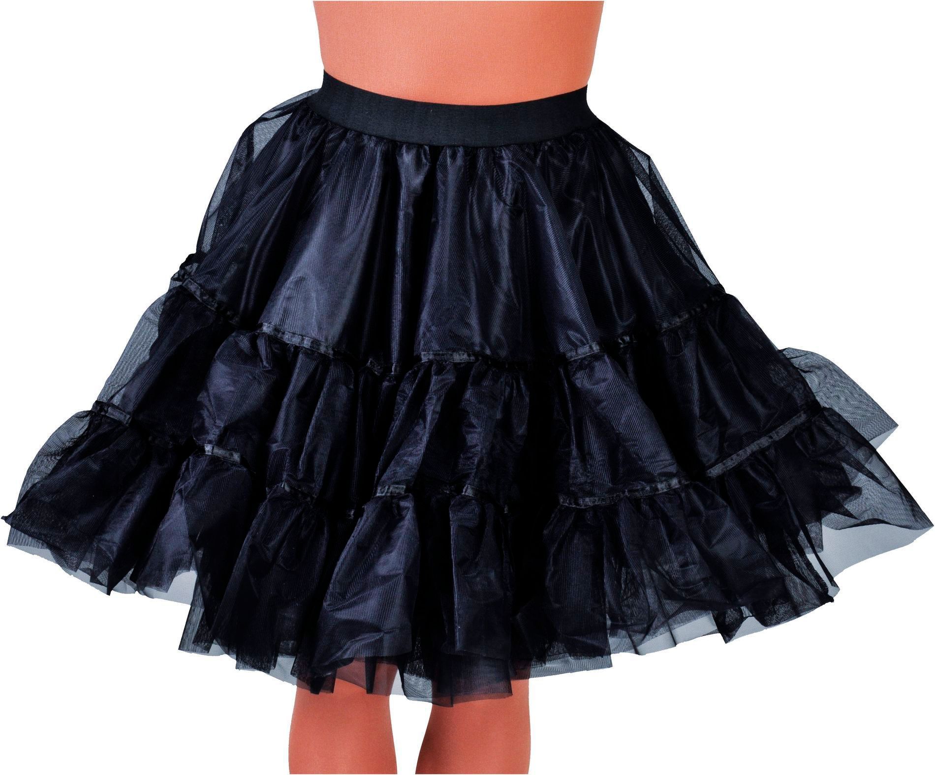 Petticoat Zwart Dames Middel Lang