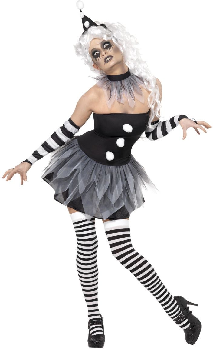 Pierrot horror kostuum dames