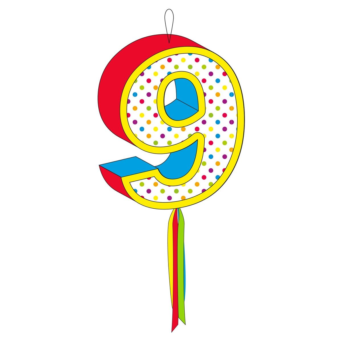Pinata Nummer 9 Verjaardag 49cm