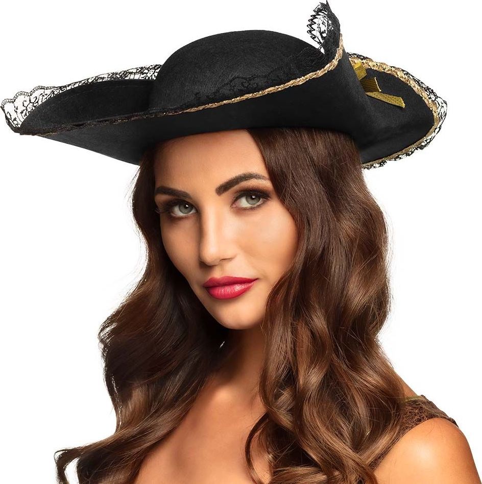 Piraat Fanny Hoed Zwart