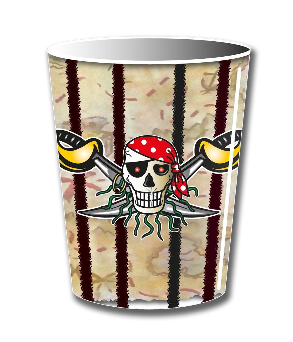 Pirate Skull Thema Feest Wegwerp Bekers