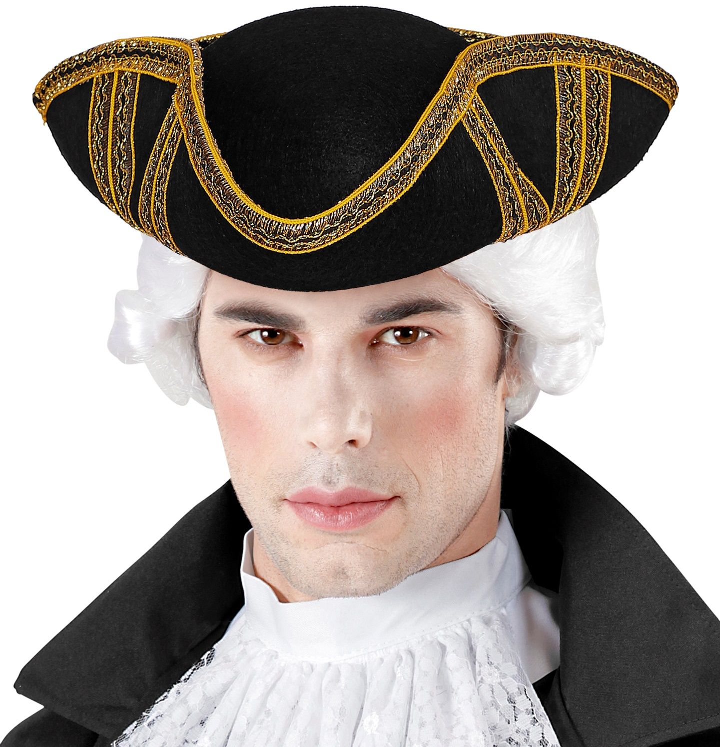 Piraten hoed met gouden trim
