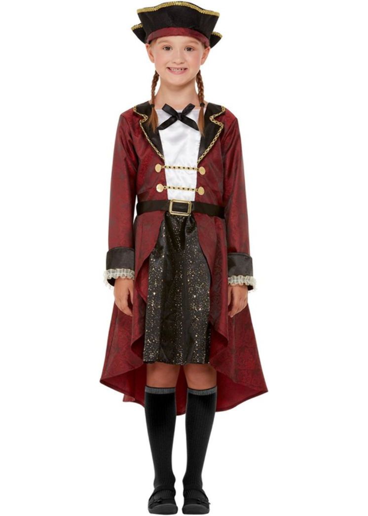Piraten Kostuum Meisjes Rood Klassiek