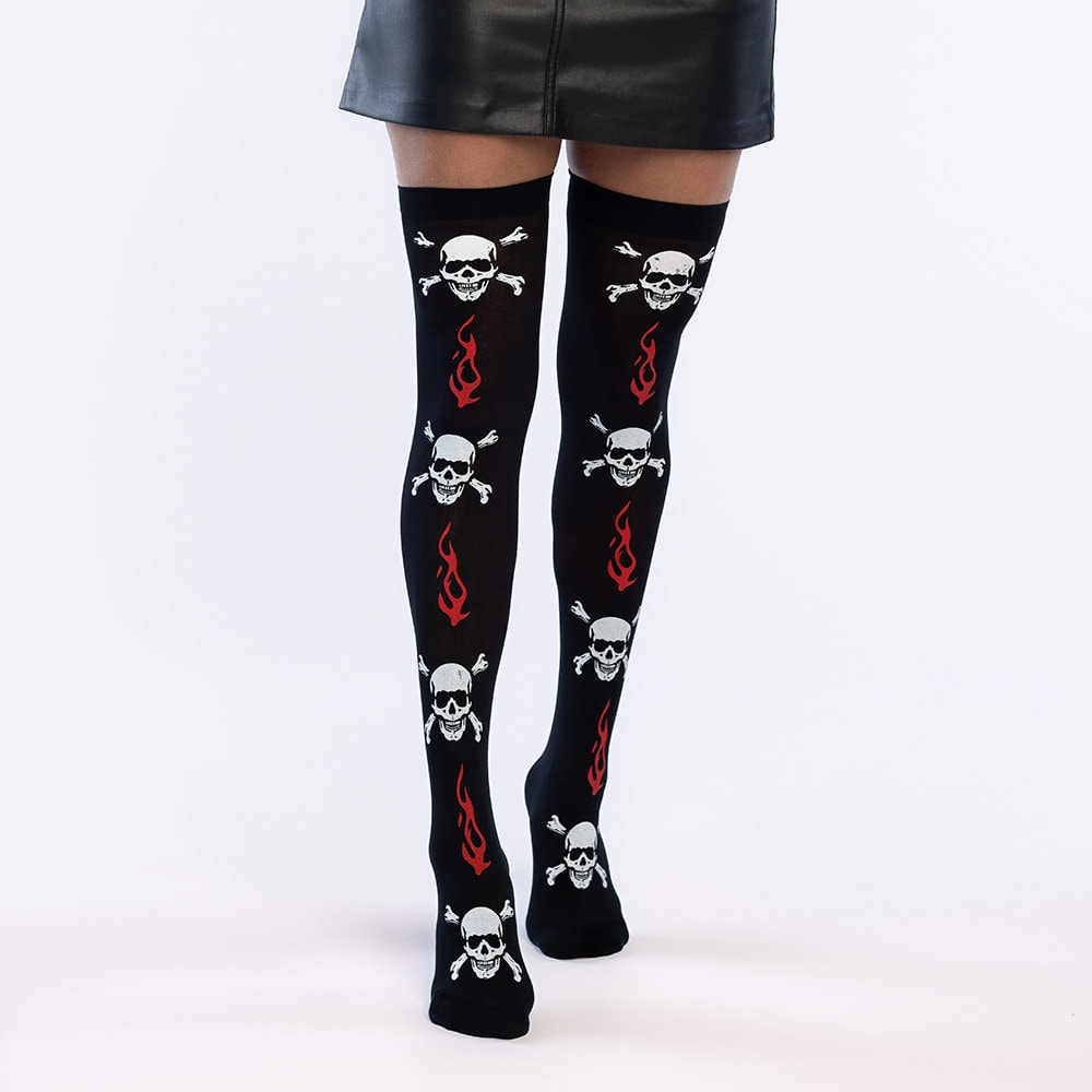 Piraten Kousen Zwart Halloween Dames
