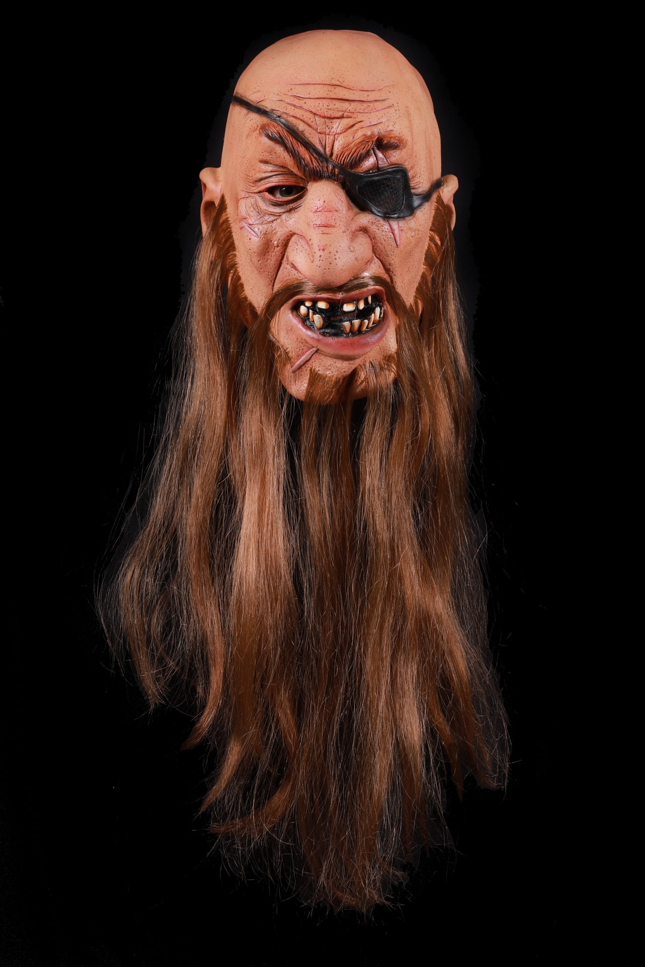 Piraten Masker Latex met Baard en Ooglapje Halloween