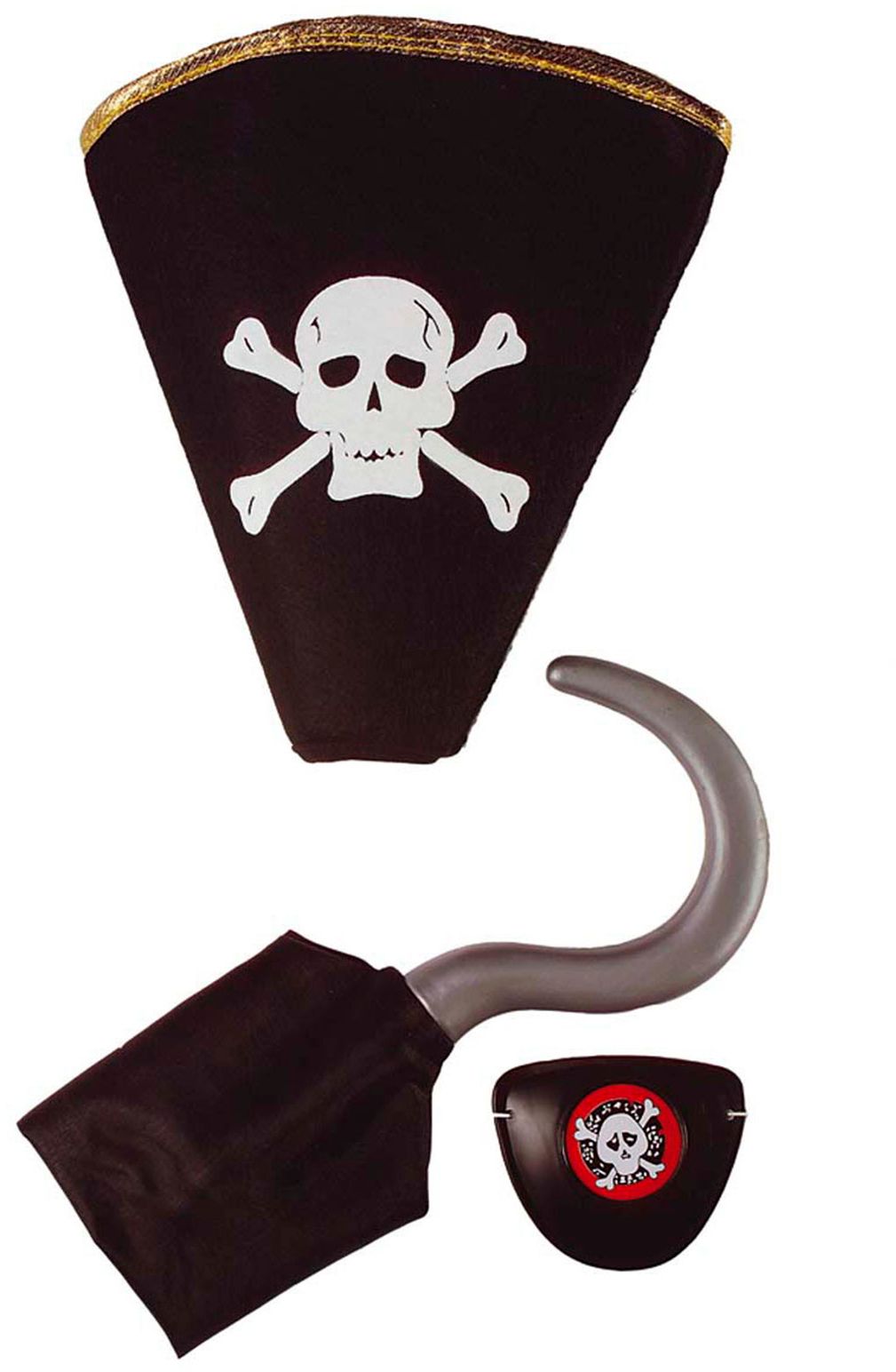 Piraten Ooglapje, Hoed en Haak