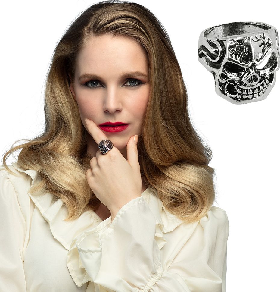 Piraten Schedelring Zilver