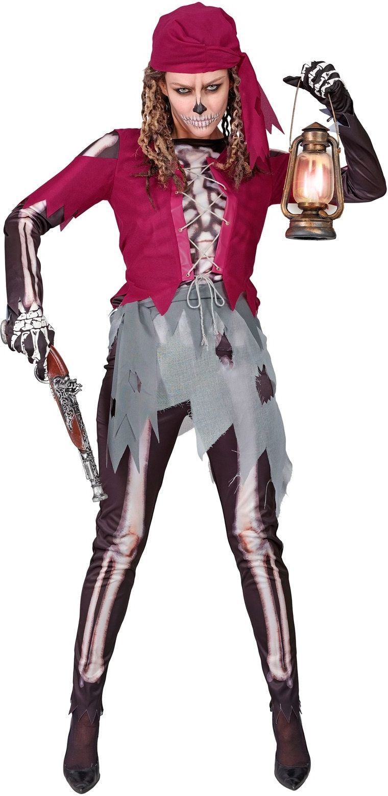 Piraten Skeletten Halloween Kostuum Dames