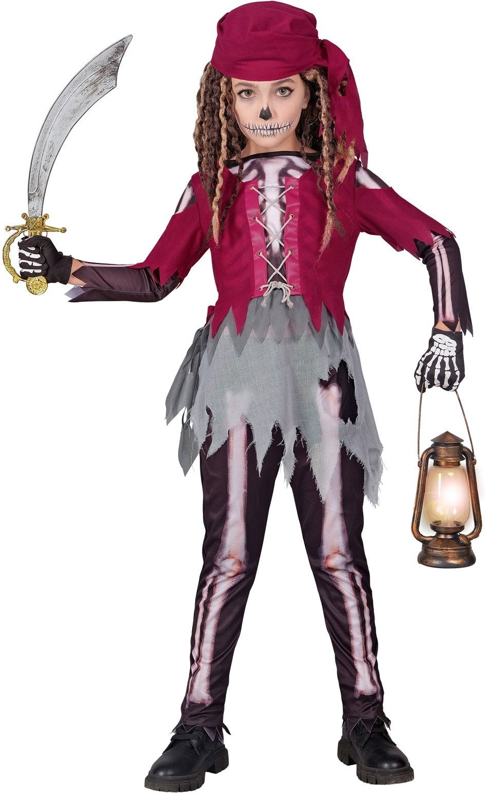 Piraten Skeletten Halloween Kostuum Meisjes