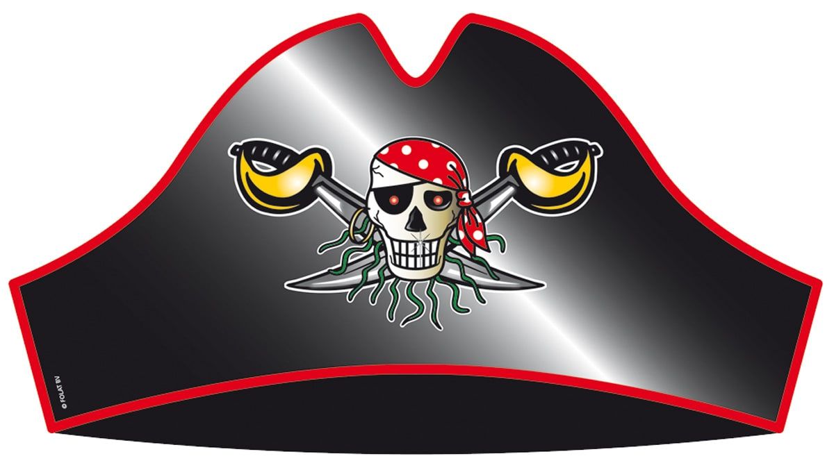 Piraten Thema Feesthoedjes 8 Stuks