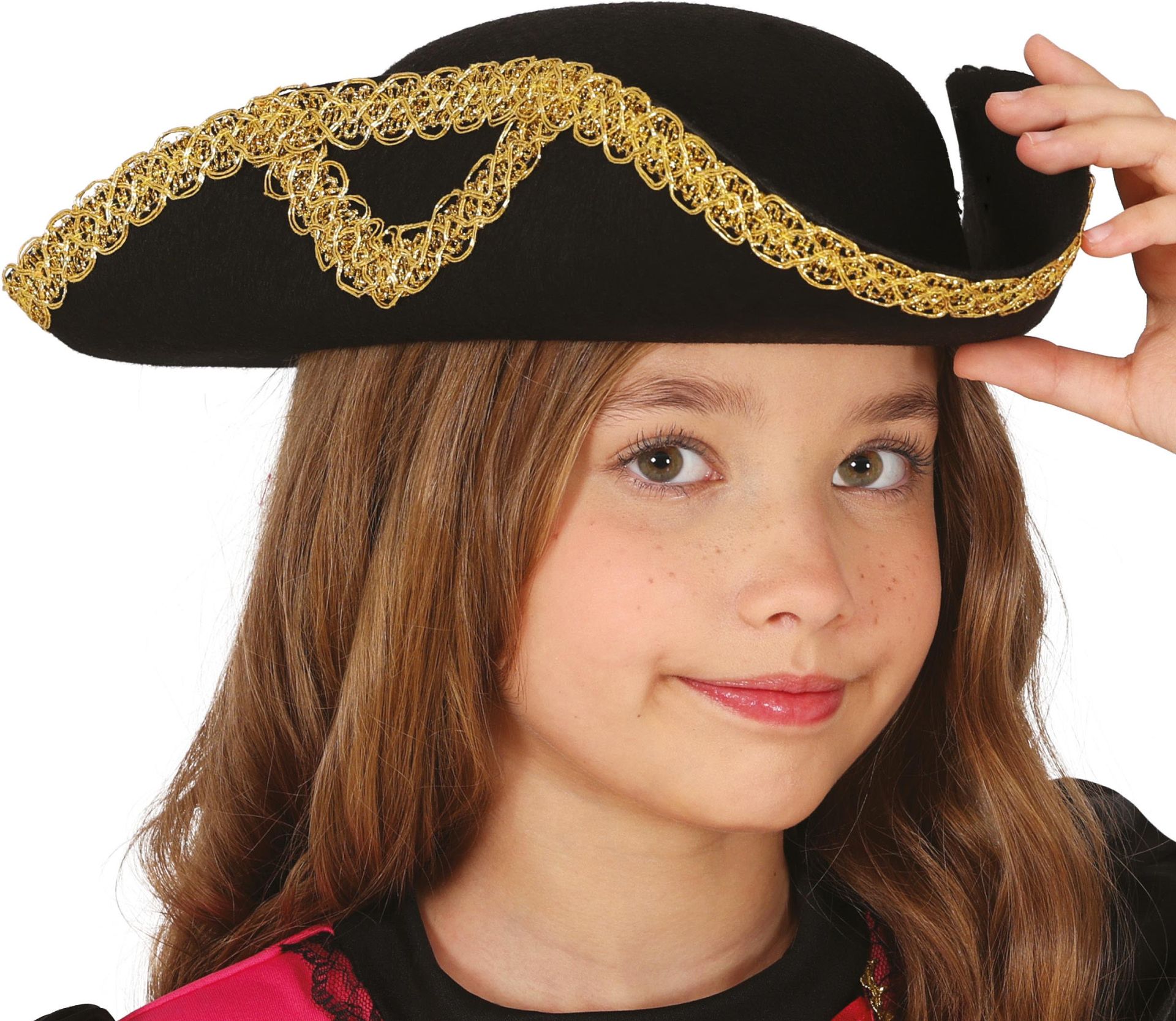 Piratenhoed Zwart Goud Kinderen