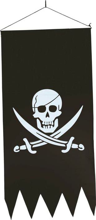 Piratenvlag Banner Zwart