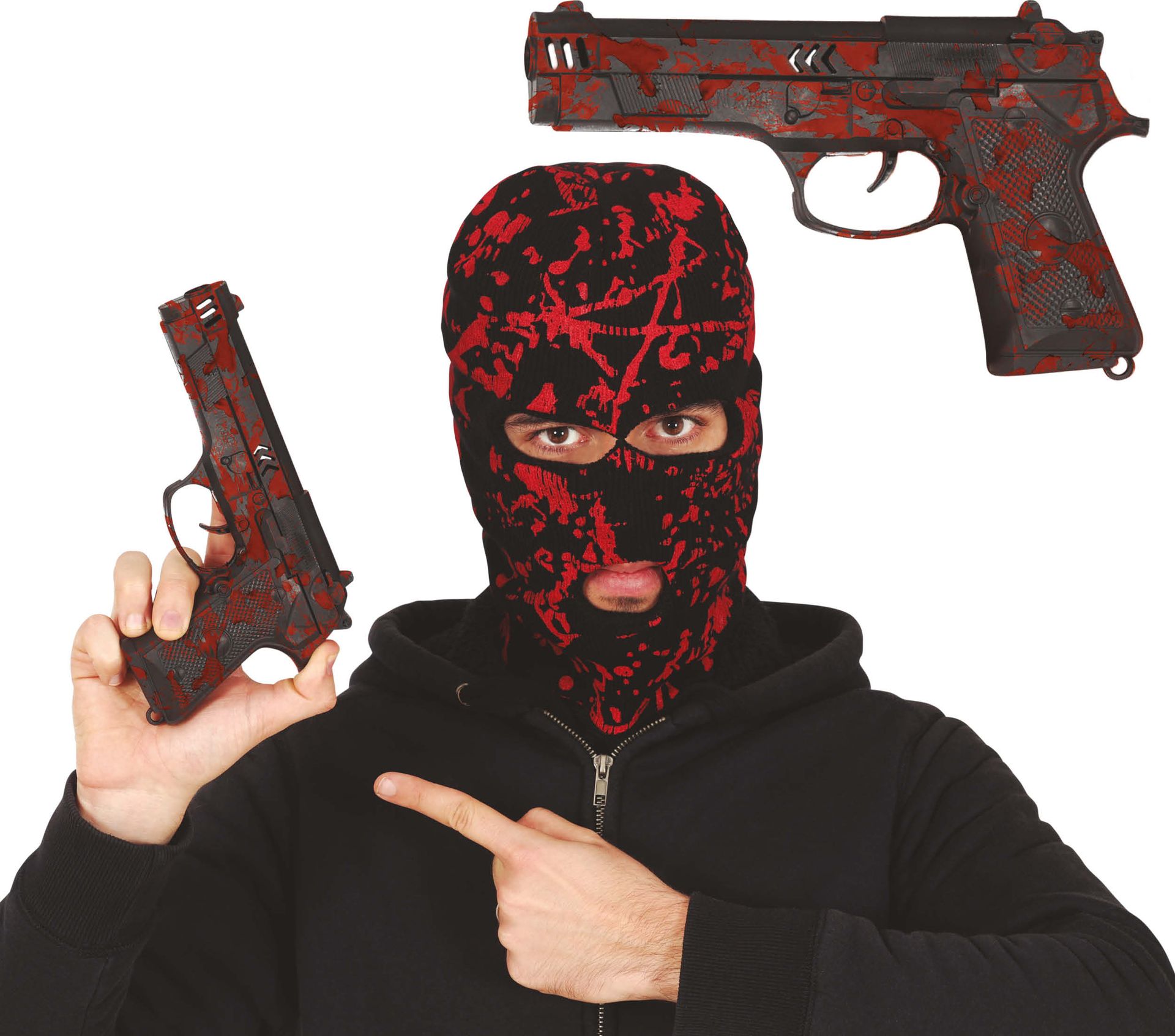 Pistool met Bloed 22cm