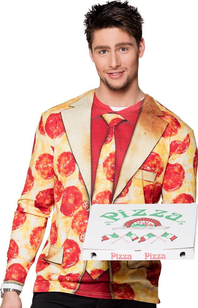Pizza Pepperoni Shirt Heren