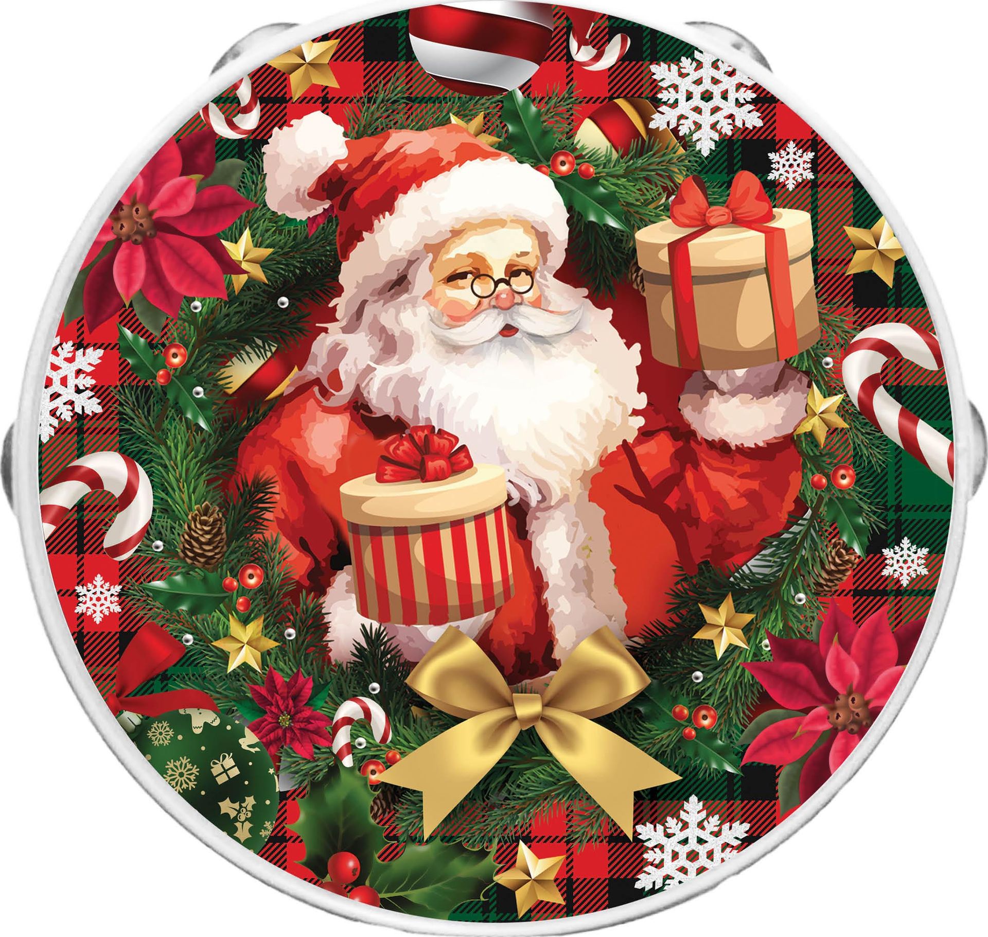 Plastic Kerstman Kerst Tamboerijn 17cm