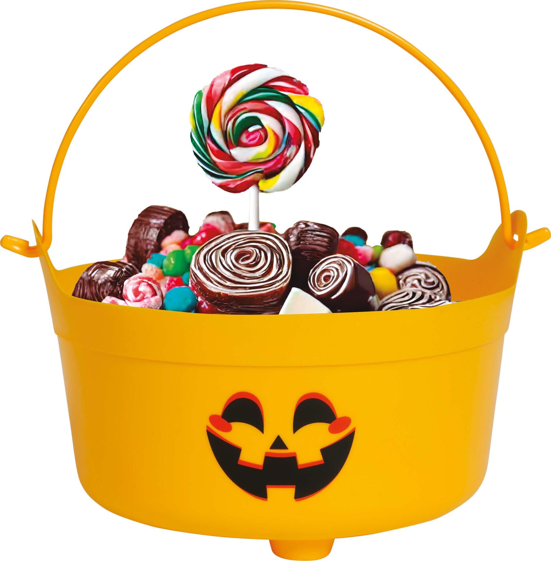 Plastic Oranje Pompoen Emmer