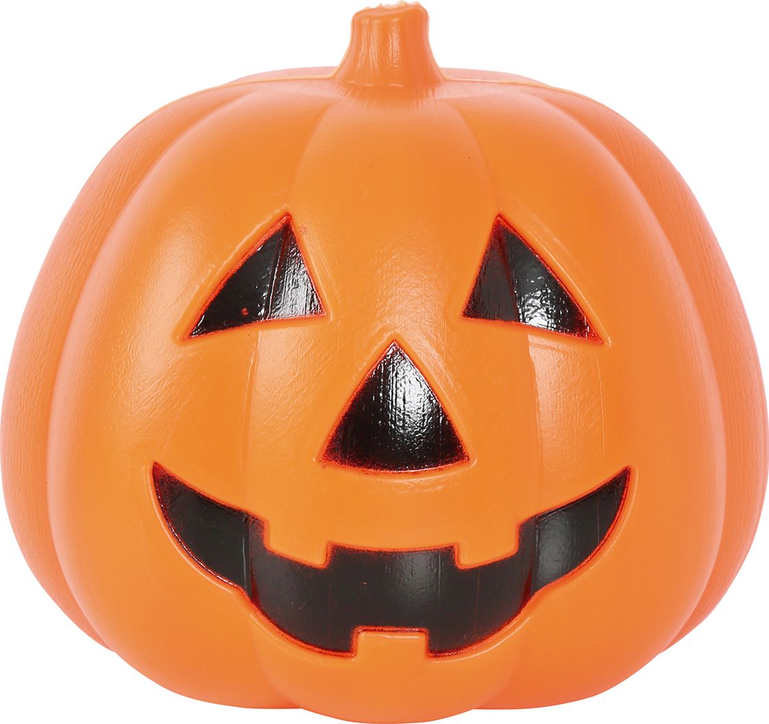 Plastic Pompoen met Licht 15cm