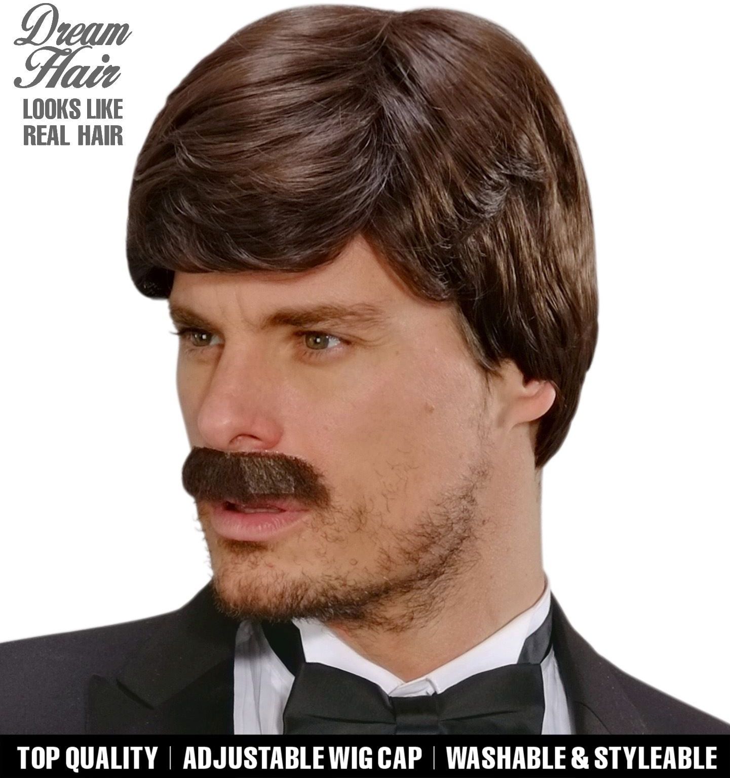 Playboy Pruik met Snor