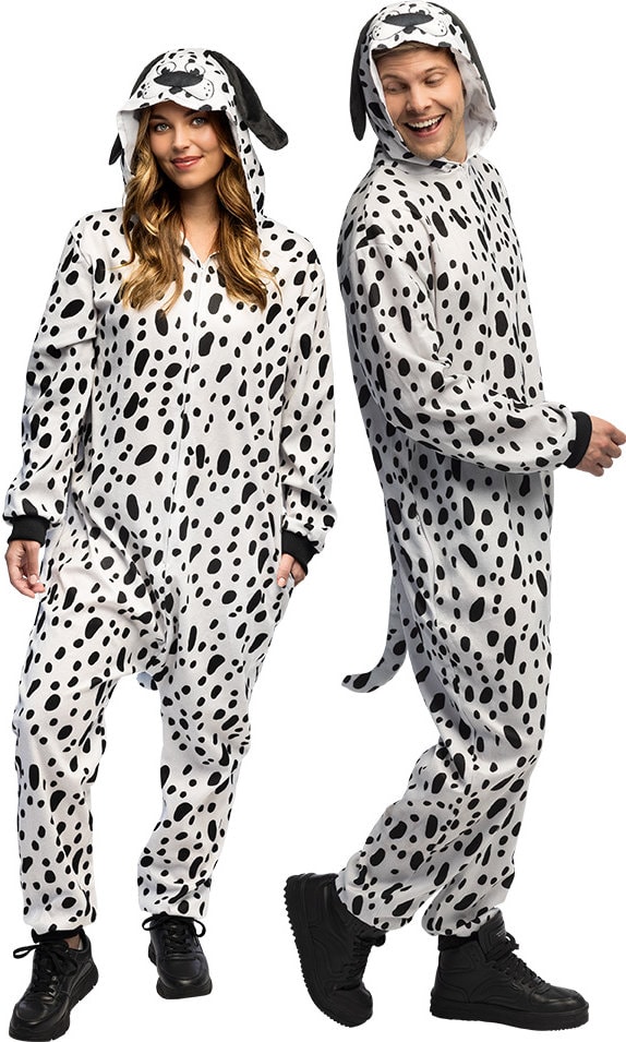 Pluche Dalmatiër Onesie Kostuum Volwassenen
