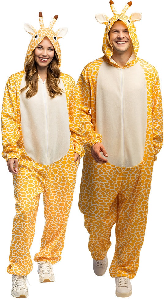 Pluche Giraffe Onesie Kostuum Volwassenen