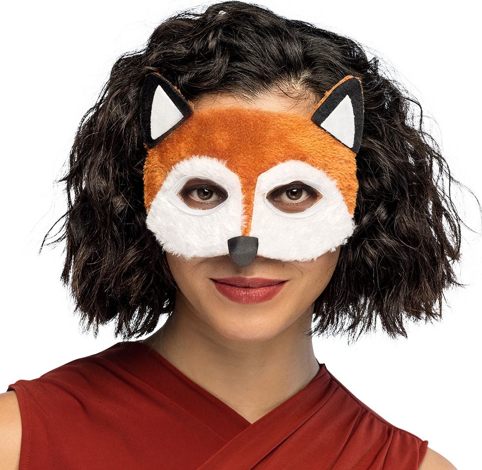 Pluche Half Masker Bruine Vos