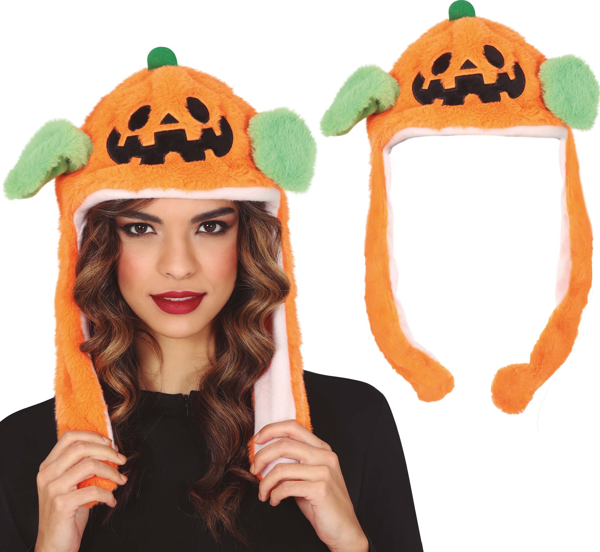 Pluche Halloween Pompoenhoed