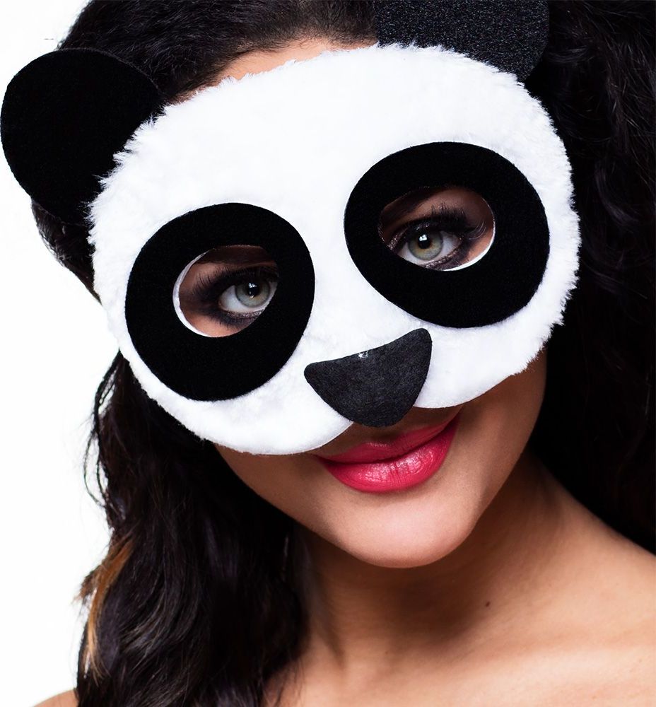 Pluche Panda Half Masker