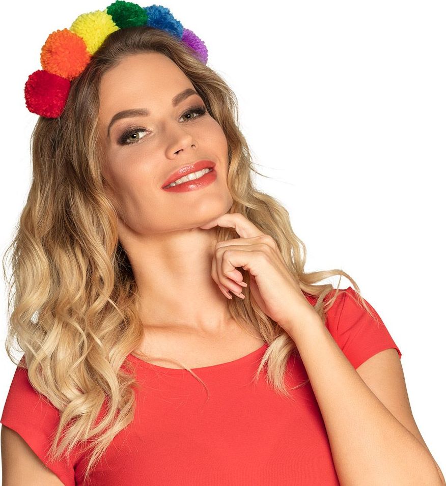 Pluche Regenboog Haarband