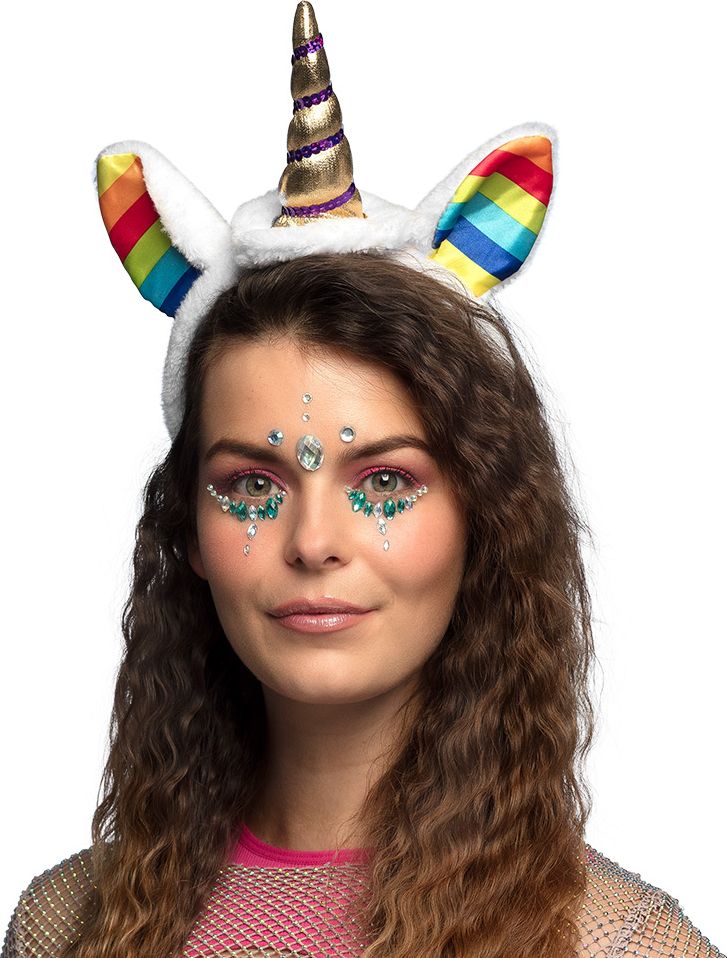 Pluche Regenboog Unicorn Tiara