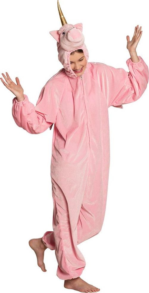 Pluche Roze Eenhoorn Tiener Kostuum