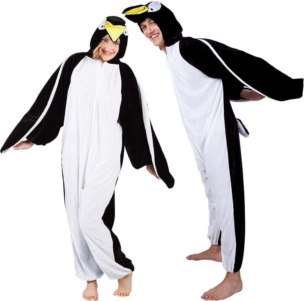 Pluche warme pinguin kostuum