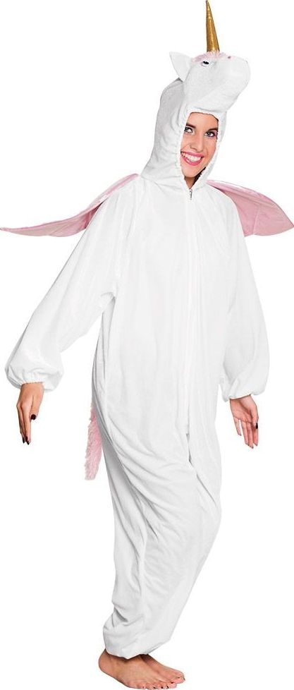 Pluche Witte Eenhoorn Tiener Kostuum