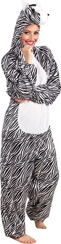 Pluche zebra kostuum tiener