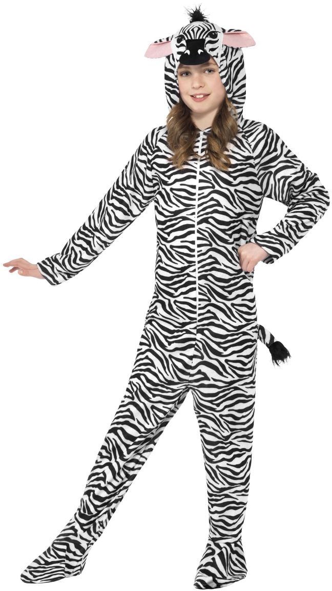 Pluche Zebra Onesie Kind